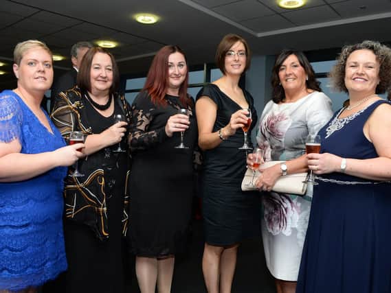 Stacey Nutt, (far left) with colleagues at the Health Awards. Picture: Marie Caley NDFP 18-09-14 NDFP Health Awards MC 33