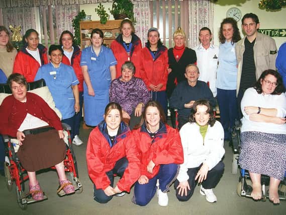 Pictured at Magnolia Lodge, Tickhill Road Hospital, Balby, Doncaster, with some players from Doncaster Rovers, and the Ladies' team turned out to wish patients and staff at the hospital  a happy new year on New Year's Eve.