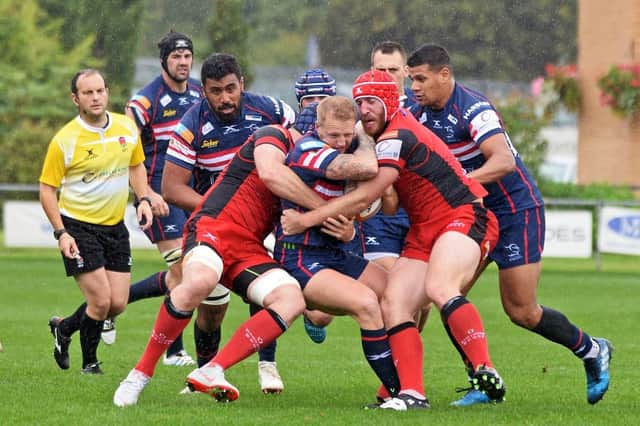 Lloyd Hayes in action for Doncaster Knights