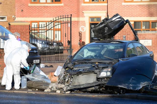 The scene of a fatal crash on Bawtry Road,Bessacarr,Doncaster, on Xmas Eve......Pic Steve Ellis