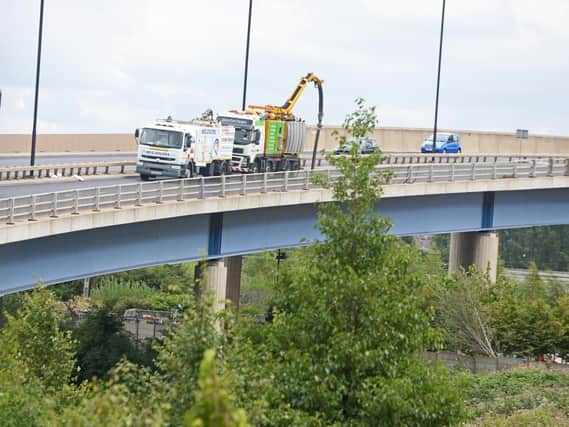 Repair work gets underway at St. George's Bridge in 2015
