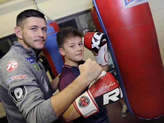 Jamie McDonnell on a recent visit to a boxing gym in Sheffield