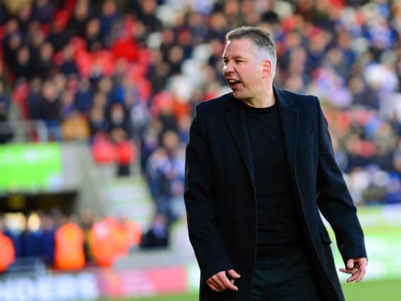 Darren Ferguson during Peterborough United's defeat at Doncaster Rovers. Picture: Marie Caley