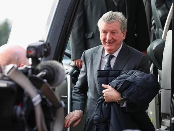 Roy Hodgson arrives at the Keepmoat