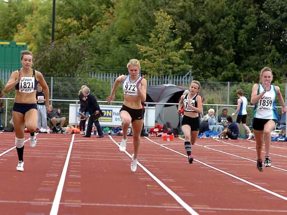 An open athletics championship was held at the Doncaster Athletic Club on Monday (29 August). Our picture shows Doncaster runners Beth Dobbin (second left) and Chloe Bradley (right) finishing second and third in the 100m junior women event.
