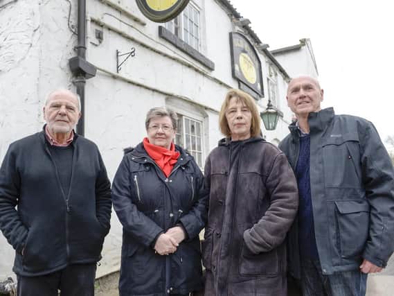 The Old Bells at Campsall
Mike Morgan chair parish council, Brenda McLaughlin , Sue walker , Eric Lowry outside the empty pub