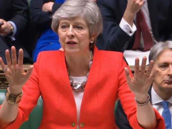 Prime Minister Theresa May speaks during the Brexit debate in the House of Commons, London. Picture: House of Commons/PA Wire