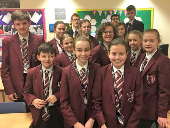 Pupils at Trinity Academy who took part in the BBC Bitesize sessions