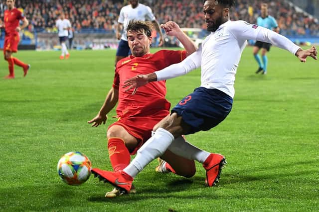 Danny Rose in action against Montenegro. (Photo by Michael Regan/Getty Images)