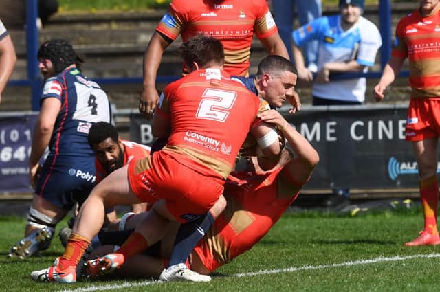 Paul Jarvis scores for the Knights against Coventry