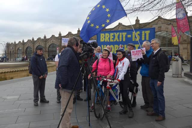 Brexit campaigning on bikes