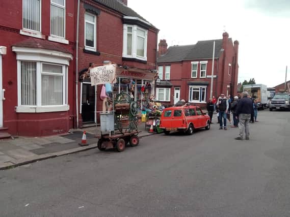 Film crews in Balby shooting Still Open All Hours on Monday June 3, 2019