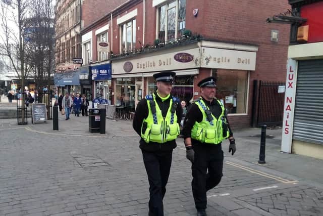 Police patrolling Doncaster town centre