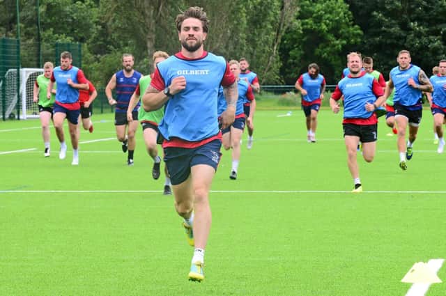 Dougie Flockhart leads the running in pre-season training with the Knights. Picture: Marie Caley