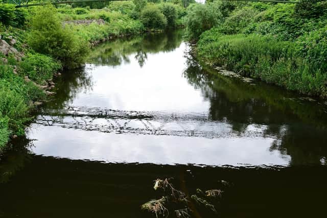 The River Don at Denaby Main and Mexborough. A man died in the river after jumping in on Saturday in hot weather