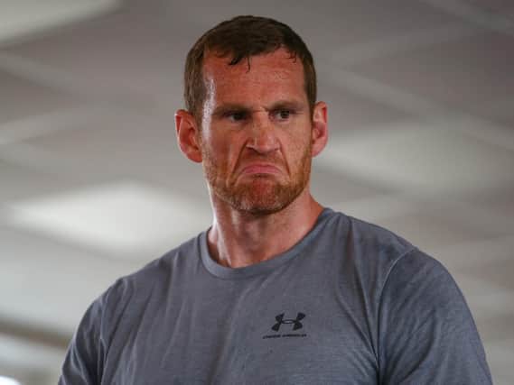 David Price during his media workout this week. Picture: Dave Thompson