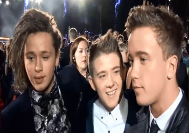 X Factor finalists at Thor Premiere