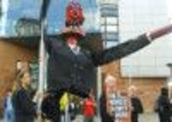 Mr Frackhead - a 15 foot puppet.