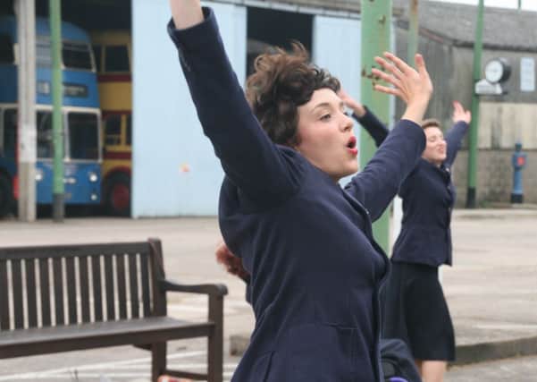 Moxie Brawl, a dance group based in London, gave two performances of Sit Back at the Trolleybus Museum at Sandtoft.