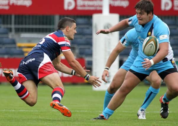 Paul Jarvis in action during Doncaster's last home game, against Worcester Warriors.
