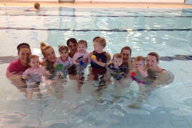 Puddle Ducks pyjama party where, babies are being taught to swim with their clothes on. Picture: Andrew Roe