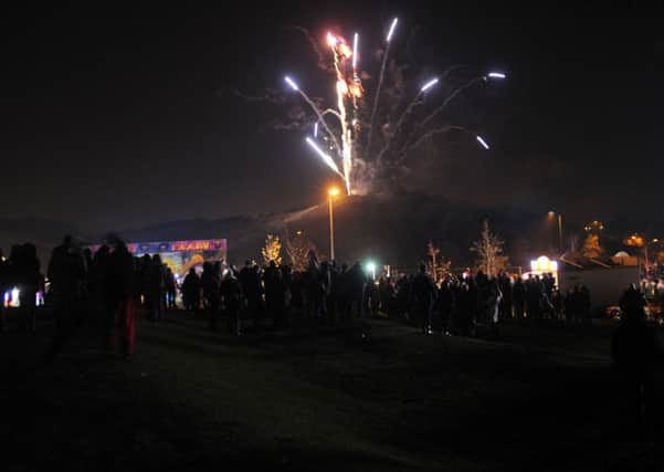Hundreds of people watch the fireworks at Doncaster Fireworks display. Picture: Andrew Roe