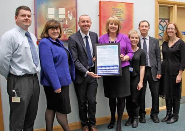North Lincolnshire Tobacco Control Coordinator Greg Gough; North Lincolnshire Director of Public Health Frances Cunning; Chair of North Lincolnshires Health and Wellbeing Board Councillor Rob Waltham; RDaSH Chief Executive Christine Bain; RDaSH Adult Mental Health Service Manager Tania Linden; North East Lincolnshire Tobacco Control Coordinator Trevor Parkin and North Lincolnshire Public Health Consultant Fiona Phillips.