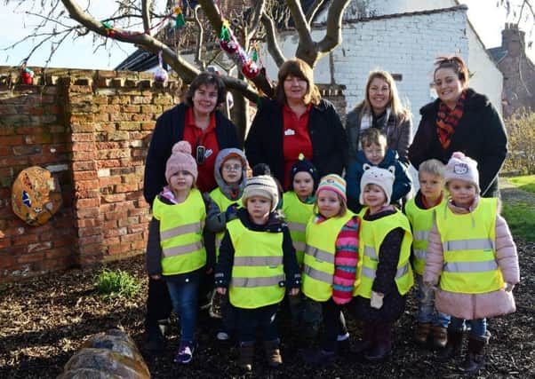 Staff and children from Haxey Pre-school.