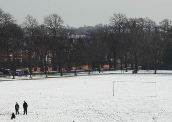Snowfall on Town Fields in Doncaster on Saturday December 27th.