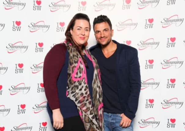 Katie Trever with Peter Andre.