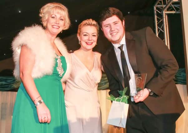 Award Ceremony Epworth.           L>R Maxine Strong, Sheridan Smith, Ethan Bettany