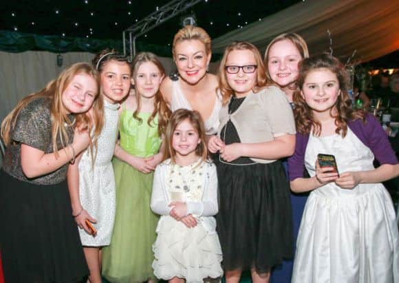 Award Ceremony Epworth. Lexys Legacy Group of girls with Sheridan Smith