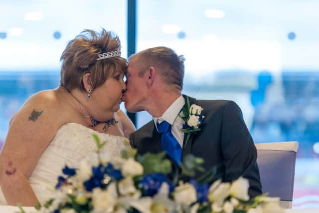 Brain tumour victim, Jacqueline Collins, 42, got married to James Malton on January 31.