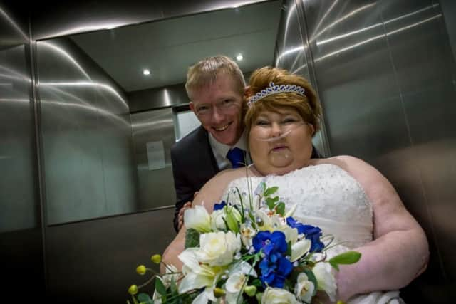 Brain tumour victim, Jacqueline Collins, 42, got married to James Malton on January 31.