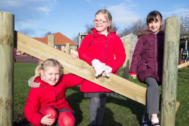 NEPB Haxey Primary School L>R Carys Peake age 6, Olivia Murray age 7, Holly Kyman age 6