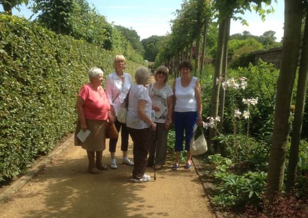 Club members enjoy a trip to Scampston Gardens during the summer.