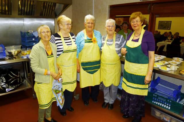 Isle of Axholme Lions held a quiz in Haxey Memorial Hall in aid of Lindsey Lodge Hospice. Pictured are volunteer ladies of Lindsey Lodge Hospice who supplied, prepared and served the food for the event.