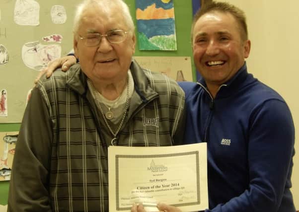 Sid Burgess was named Citizen of the Year 2014 by Misterton Parish Council.