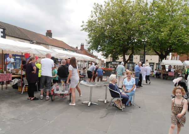 Crowle and Ealand Gala -  Community Group stalls in Crowle Market Place.