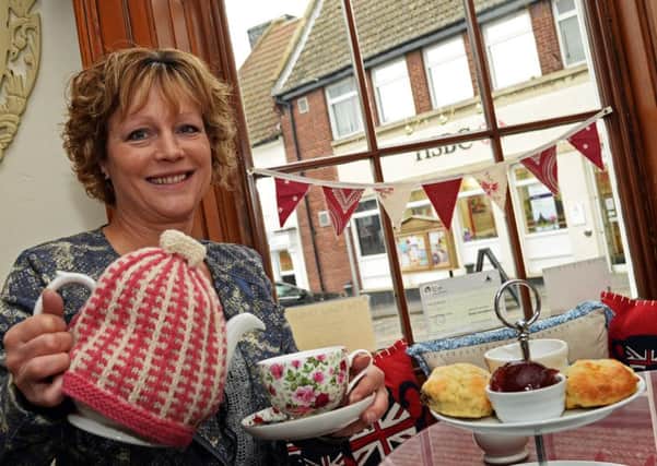 Sue Bushell, Proprietor, pictured at the Tiny Teapot, Epworth. Picture: Marie Caley NEPB 20-10-14 Tiny Teapot MC 3