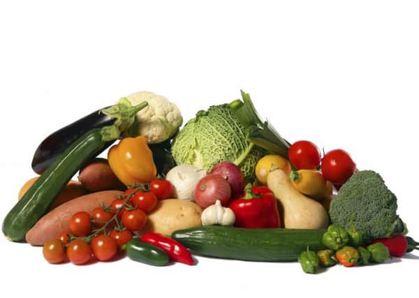 A display of healthy vegetables.