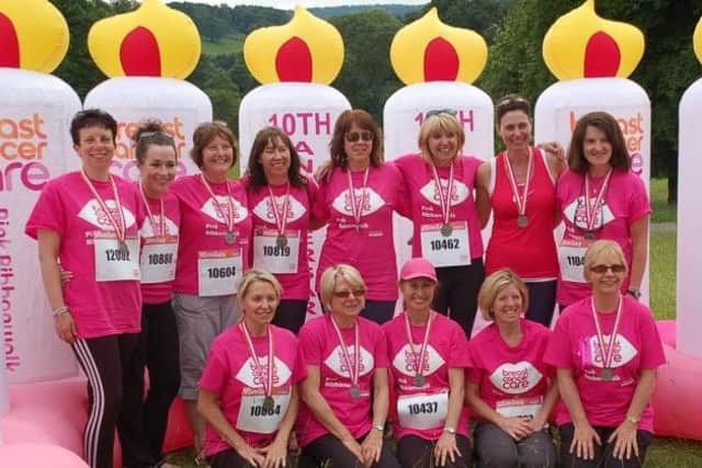 Breast-Friends having completed a 20 mile walk.