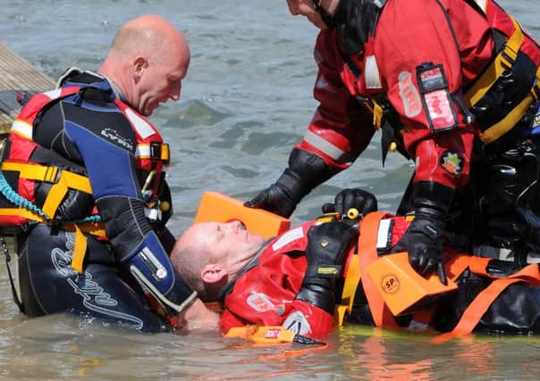 Water rescue at the Rescue Day at 7 Lakes. Picture: Andrew Roe