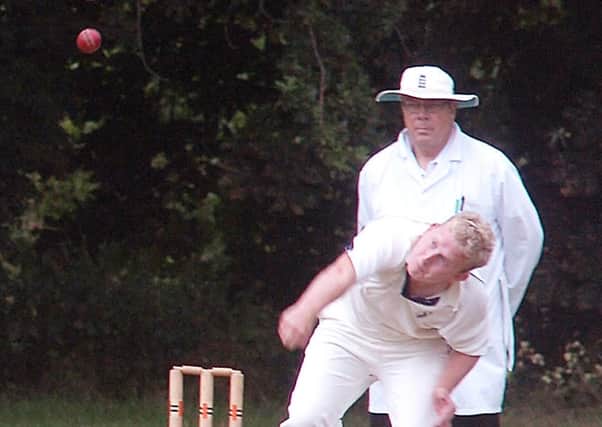 Graham Fletcher bowling for Crowle Outcasts