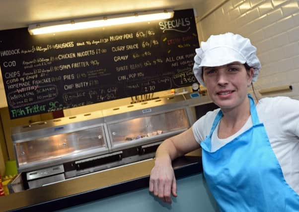 Caroline Newman pictured at Newman's Fish and Chip Shop, Market Place, Crowle. Picture: Marie Caley NEPB 16-02-15 Newmans MC 2