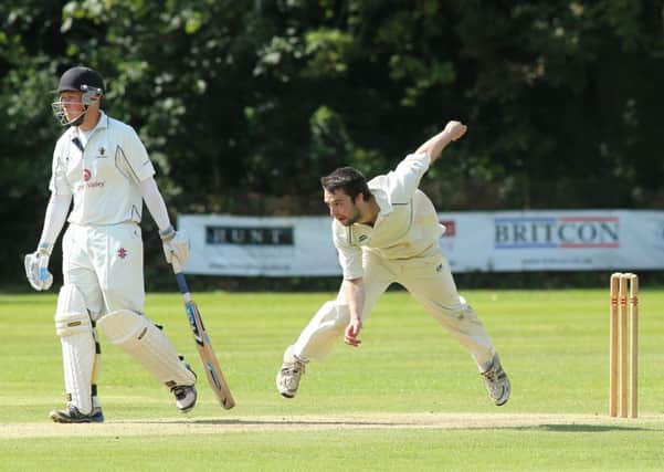 Matthew Teal bowling for Crowle Outcasts