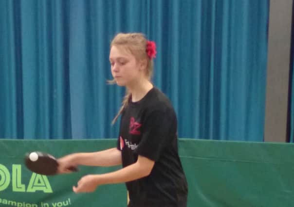 Amy Gittings of Blitz Table Tennis Club