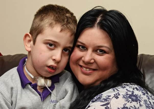Vicky Lee pictured with son Jack Kirsopp, nine. Picture: Marie Caley NDFP 16-03-15 Kirsopp MC 3
