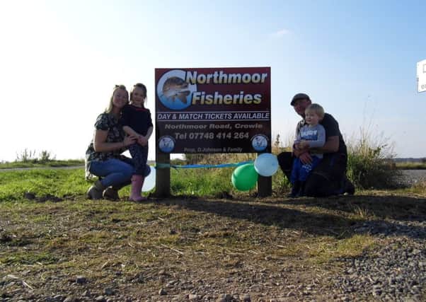 The Johnson family welcoming anglers to Northmoor Fisheries in Crowle.