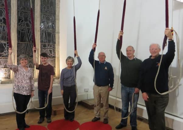 Bellringers Left to right  Melanie Williams, Nathan Williams, Pauline Rose. Melvyn Rose, David Cooper and Ted Steele.